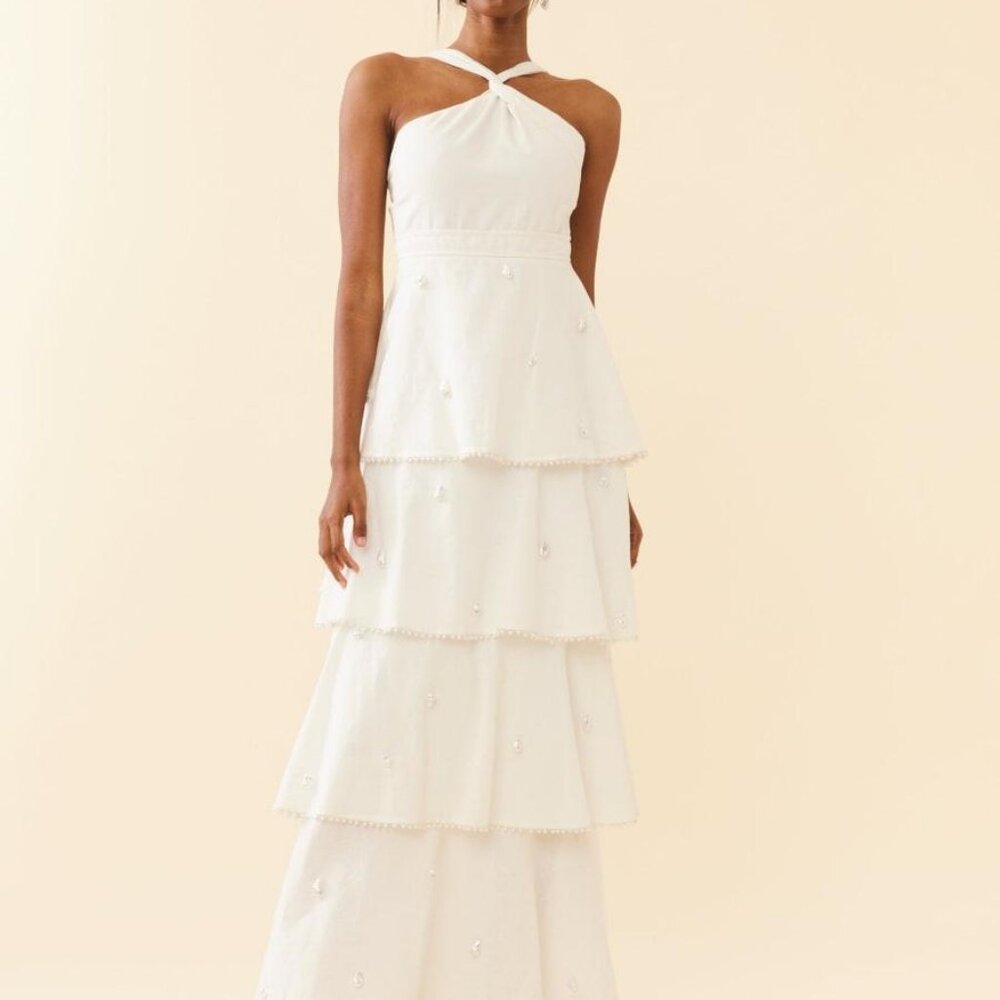 Emma Dress - Pearly White